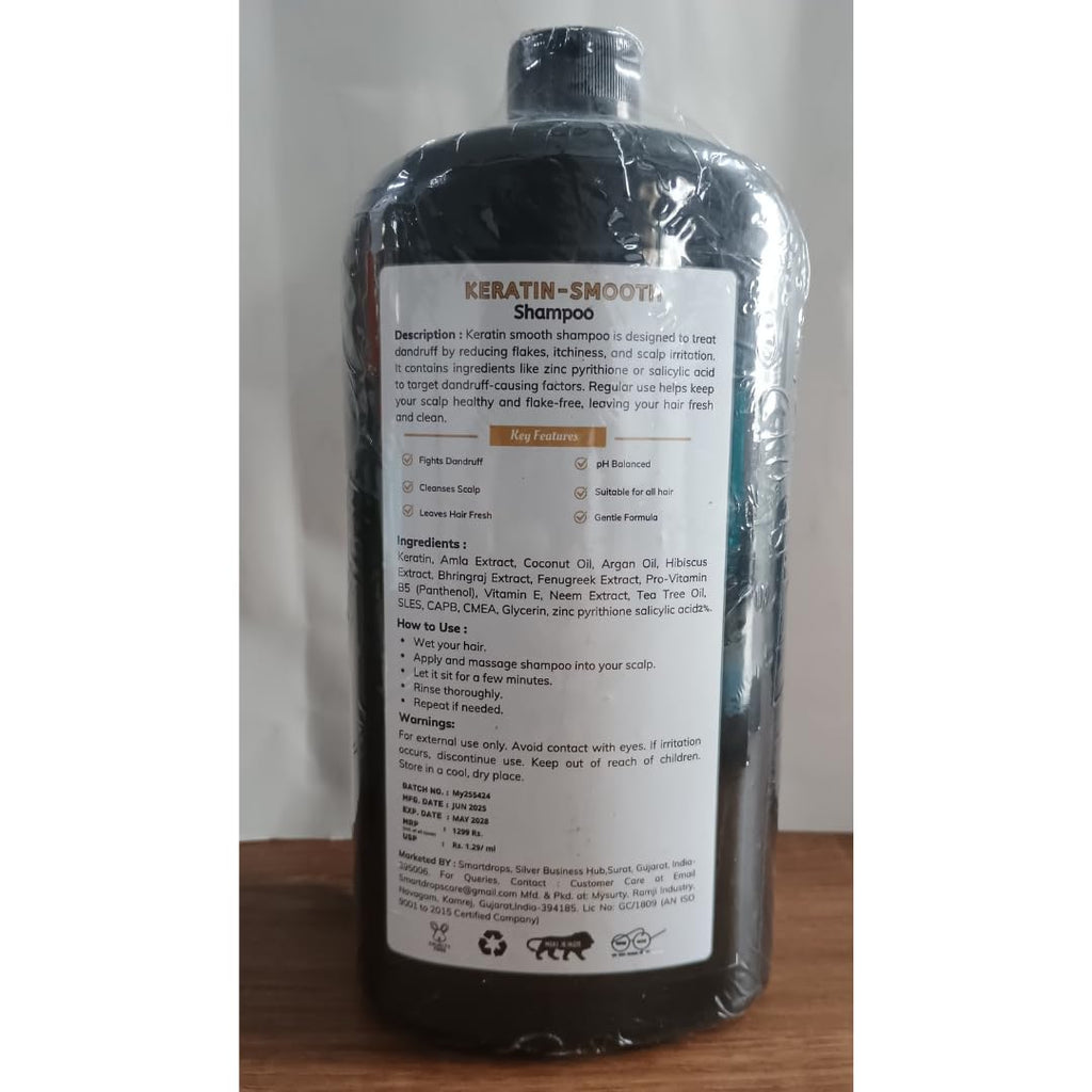 Smartdrops Shampoo 1 Litre for Frizzy & Dry Hair | Dandruff Care & Hair Fall Control Shampoo | Women’s Hair Shampoo | Pack of 1