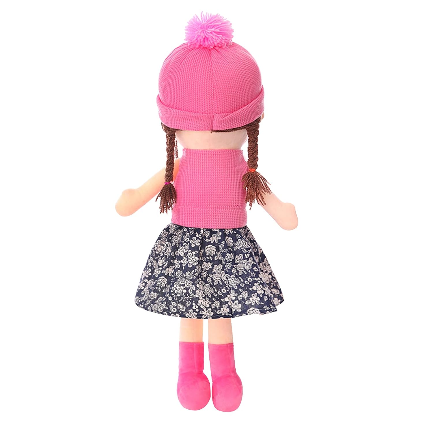Tickles Doll with Cute Cap Soft Stuffed Plush Toy for Kids Color Pink 45 cm