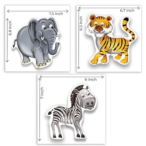 Toykraftt 2 Piece Puzzles For Kids Age Of 2-3 Years Educational Toys My First Jungle Animal