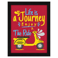 ArtX Paper Inspirational Quote Enjoy The Ride Wall Art Painting