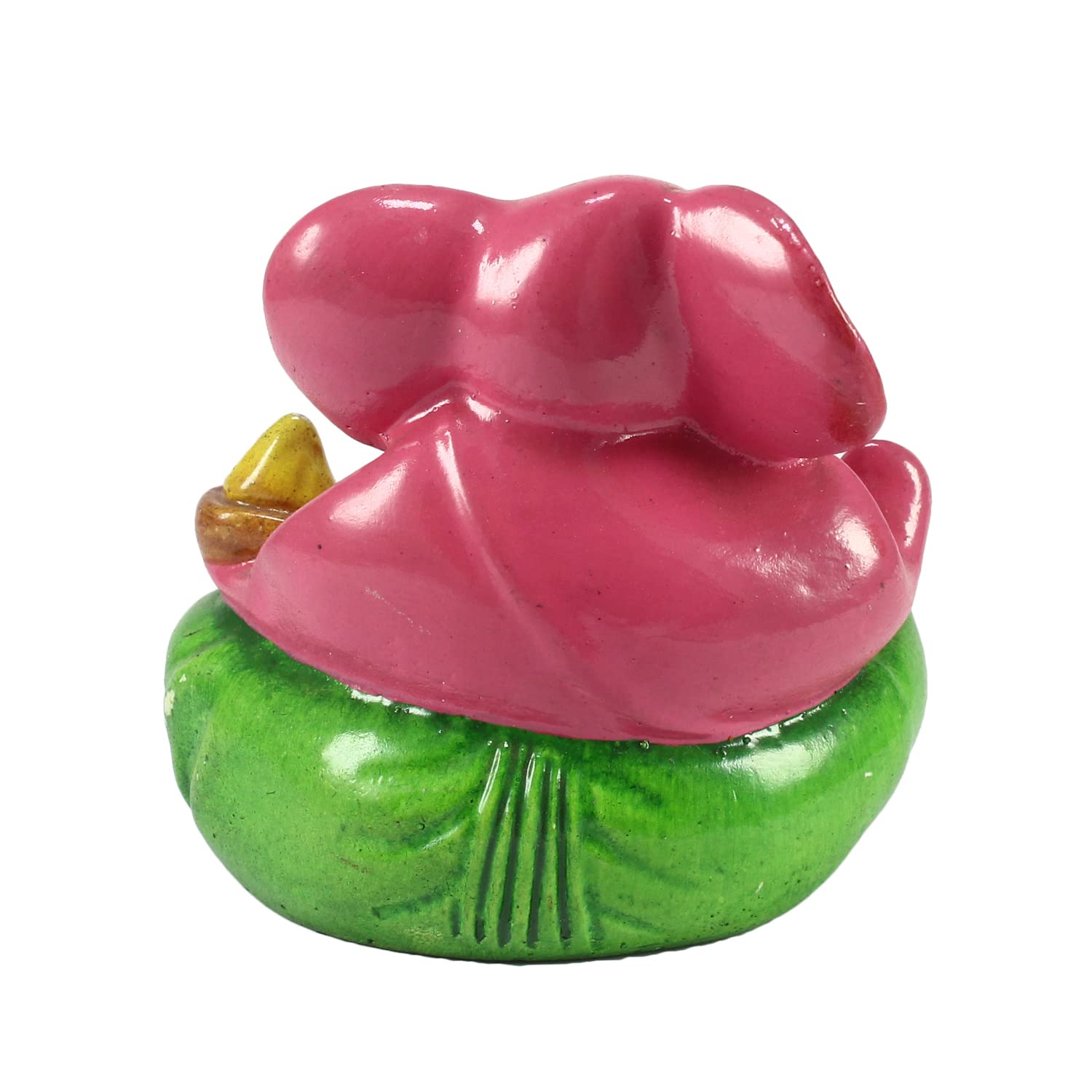 Ecraftindia 'Decorative Lord Ganesha' Showpiece | Pink and Green