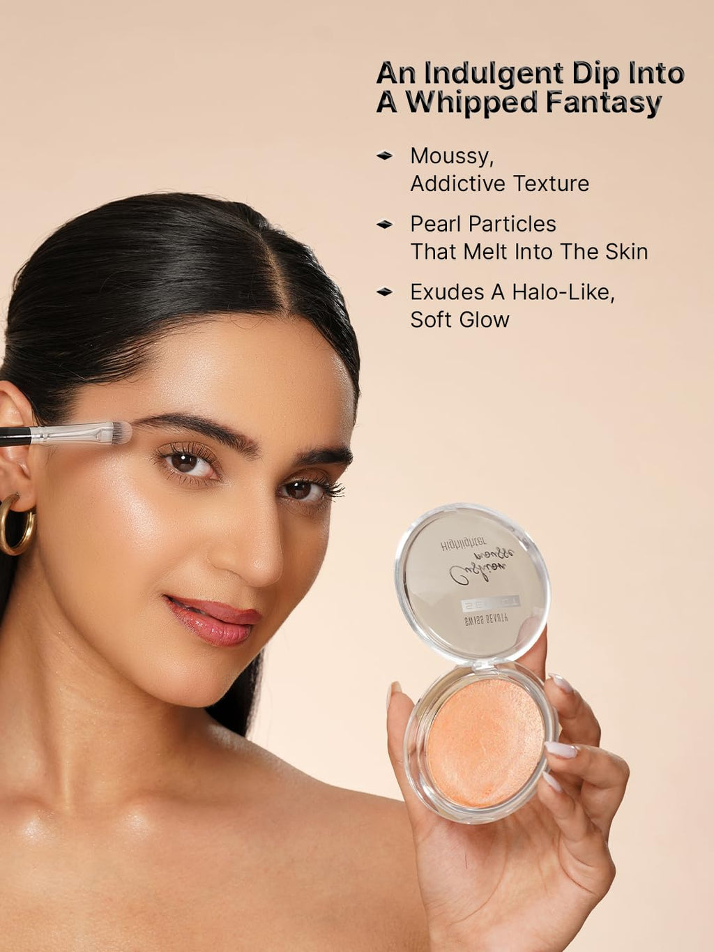 Swiss Beauty Select Cushion Mousse Highlighter| Lit-From-Within Finish | Glowy & Dewy Skin | Enriched With Nourishing Macadamia Oil | Four Gorgeous Shades | Shade-2. Pink Frost, 10g