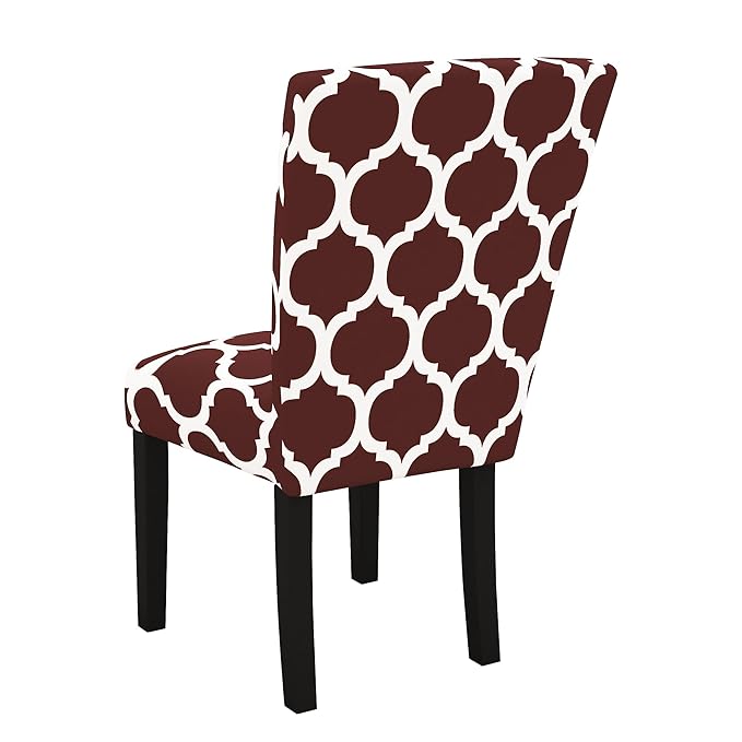 Story@Home Elastic Stretch Removable Washable Short Dining Chair Cover set of 1 Piece Colour Maroon