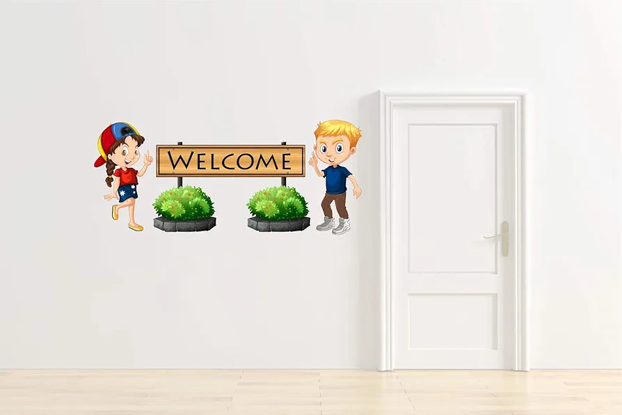 Decal O Decal Vinyl Welcome Wall Tile Fridge Sticker Multicolour 27.55 x 0.39 x 11.81 Inches