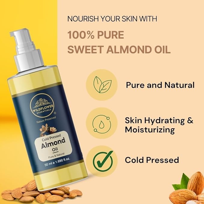 Wildflower Essentials Almond Oil Cold Pressed - 50 ml