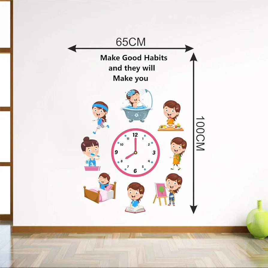 Decal O Decal Make Good Habbit and They Will Make You for Nursery School Kids Wall Stickers -Self-Adhesive