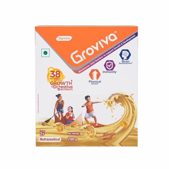 Groviva Nutrition Drink Made by Global Experts for Kids (Mango) - 200 gms