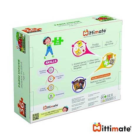 Mittimate Farm House Jigsaw Puzzle Game for Kids Age 4 to 6 Old I 36 Pieces Puzzle Toy