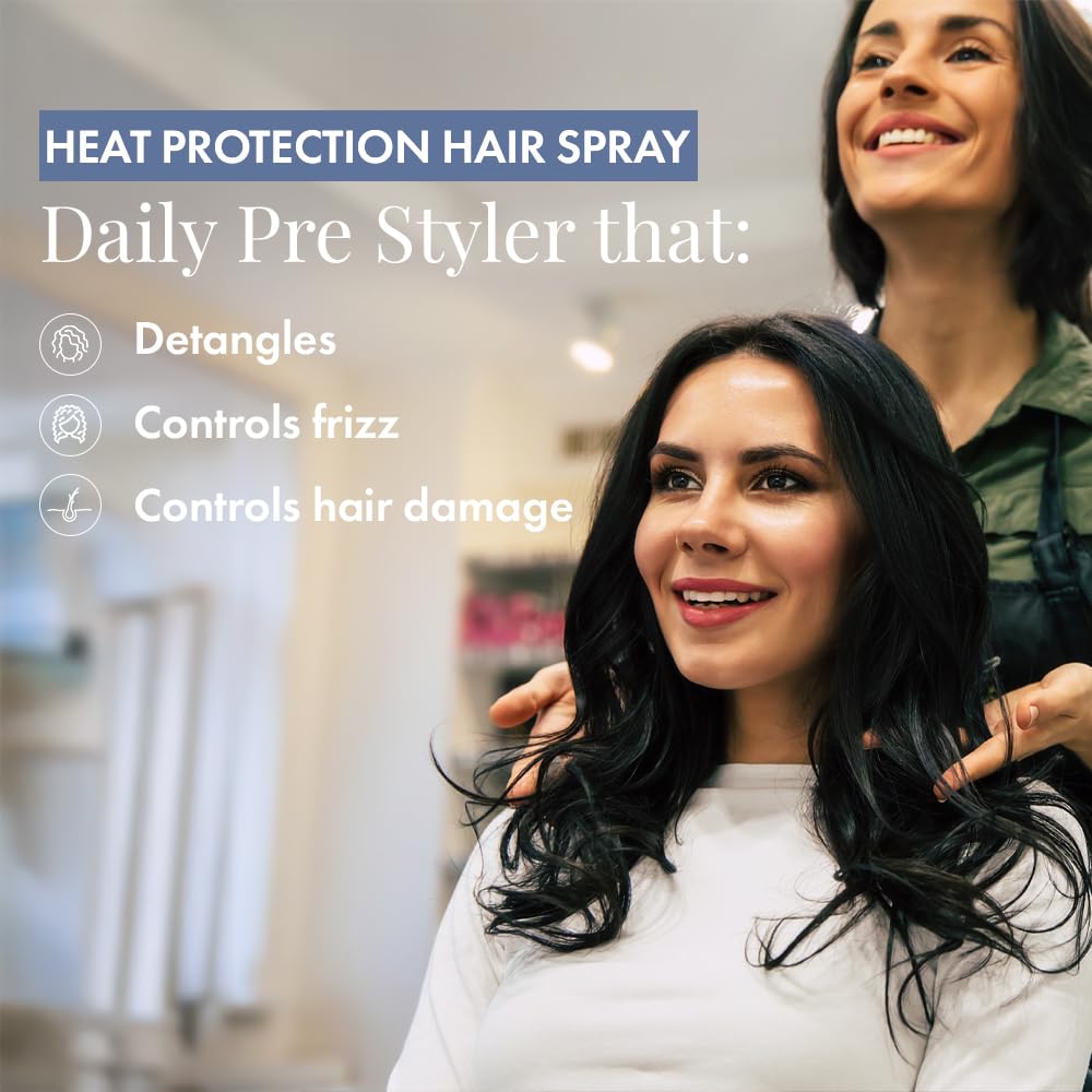 ThriveCo Heat Protection Spray For Hair -150 Ml, Hair Styling Spray For Women & Men, Heat Protectant Spray For Hair Upto 250Â°C & 2X Less Hair Breakage I Frizz Free & Helps In Damage Control