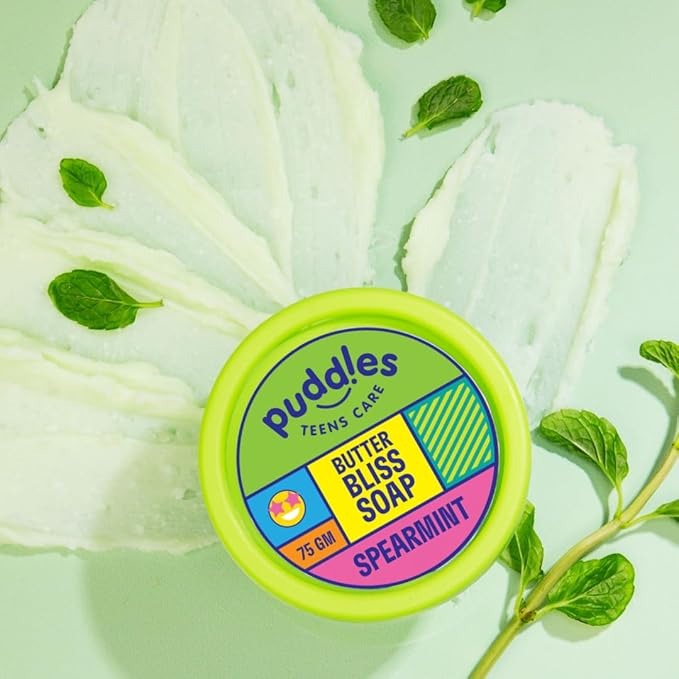 Puddles Teens Butter Bliss Soap Goodness of Spearmint Oil For Teenager - 75 gms