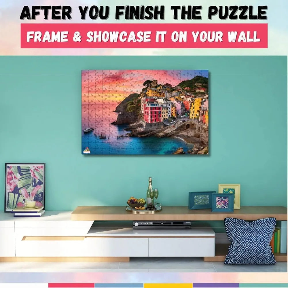 Playhills Beautiful Landscape Cinque Terre, Italy 252pcs Jigsaw Puzzle for Kids and Adults Focus and Mind Relaxation Puzzles