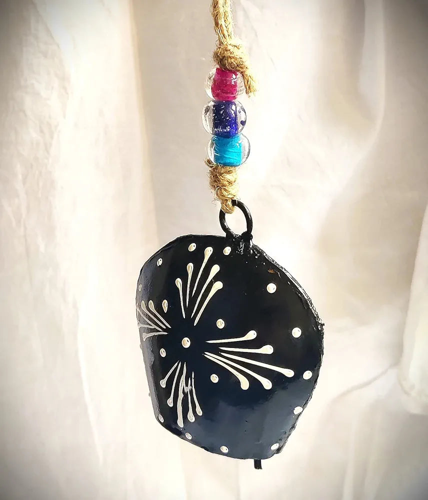 MIRAMAYEE Purse Bell  4"- Hanging Garden Cow Bell Patio Hanging Bell Set of 5