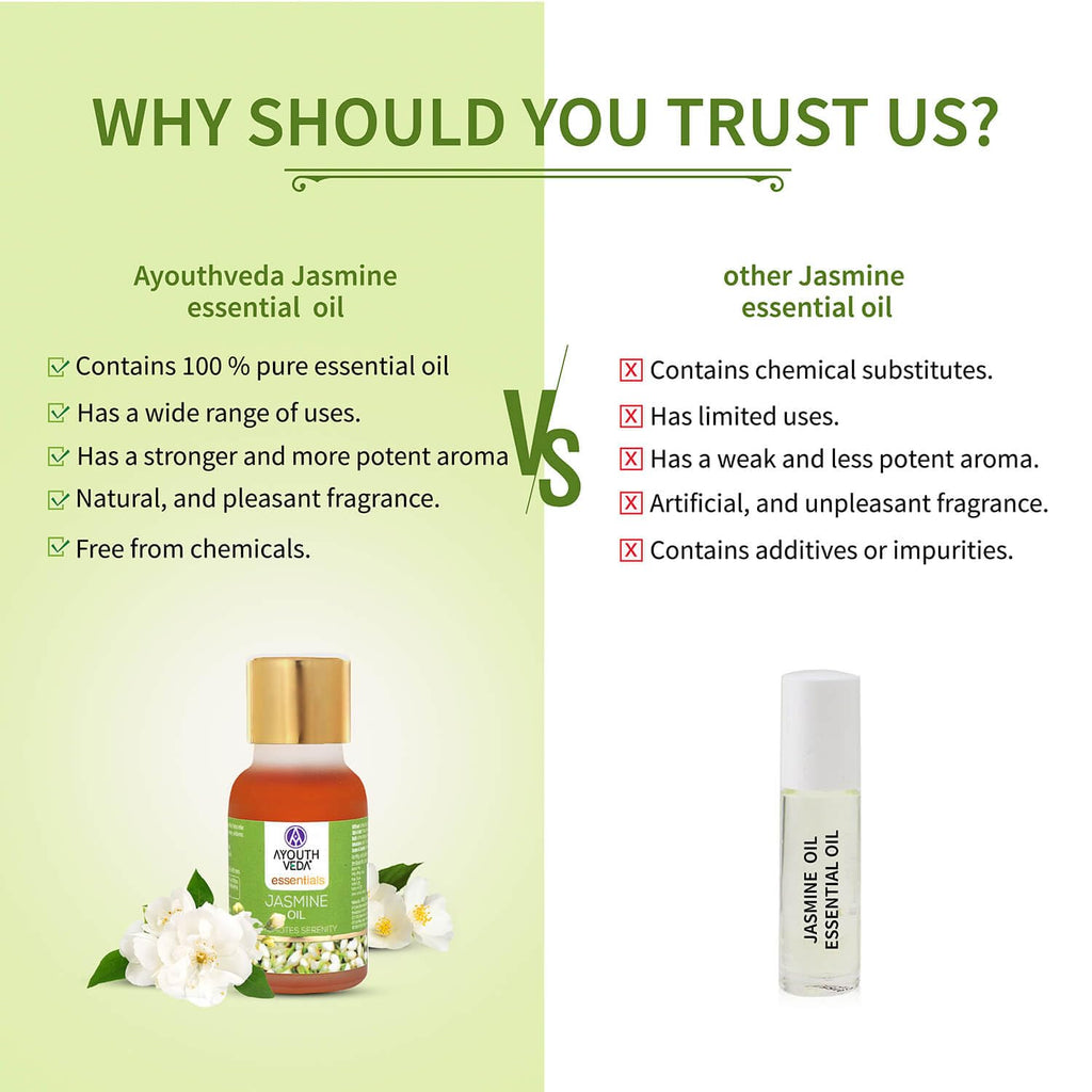 AYOUTHVEDA Jasmine essential oil | For Healthy Skin & Hair | Pure & Natural Aromatherapy oil