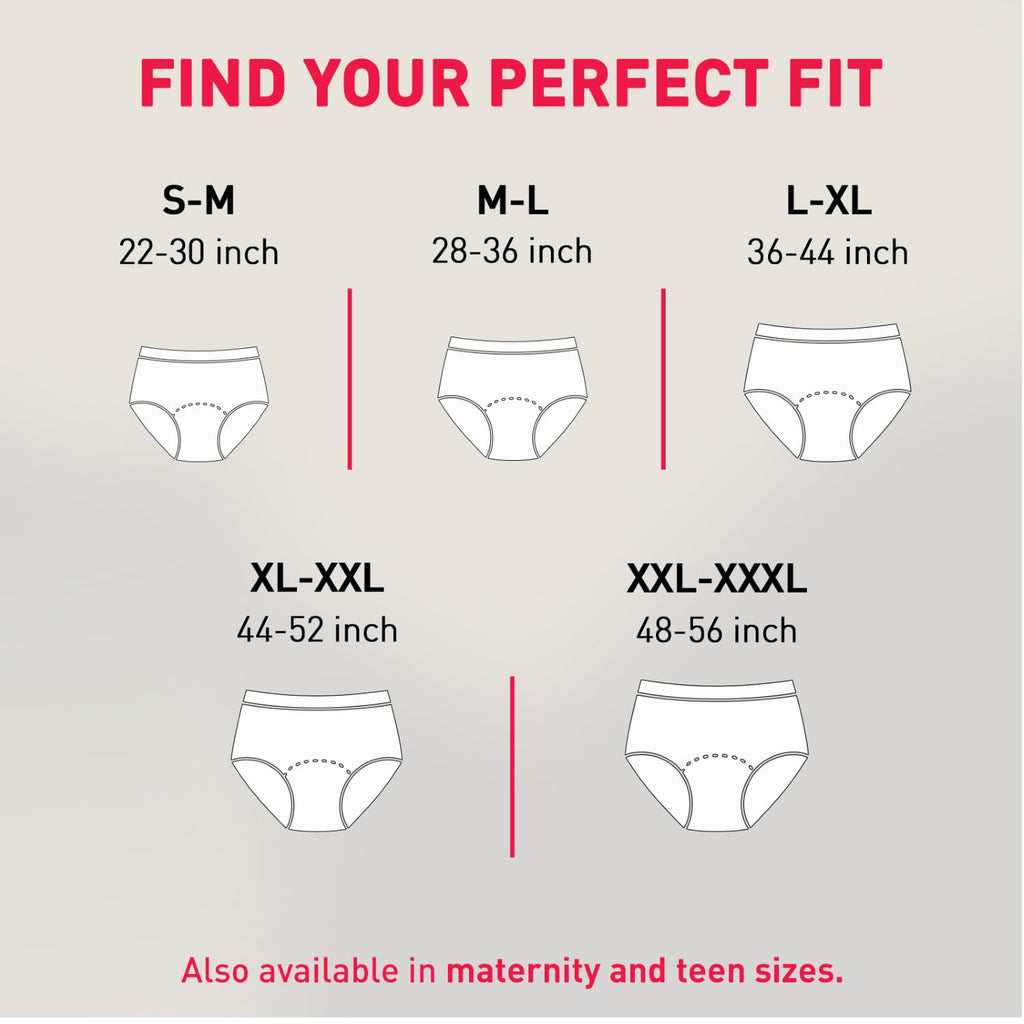Sirona Disposable Period Panty for Girls & Women | M-L | Pack of 10 | 360Â° Coverage for Stress Free Periods | Leakage Protection for Heavy Flow | Rash Free | Super Absorbent with Comfortable Fit