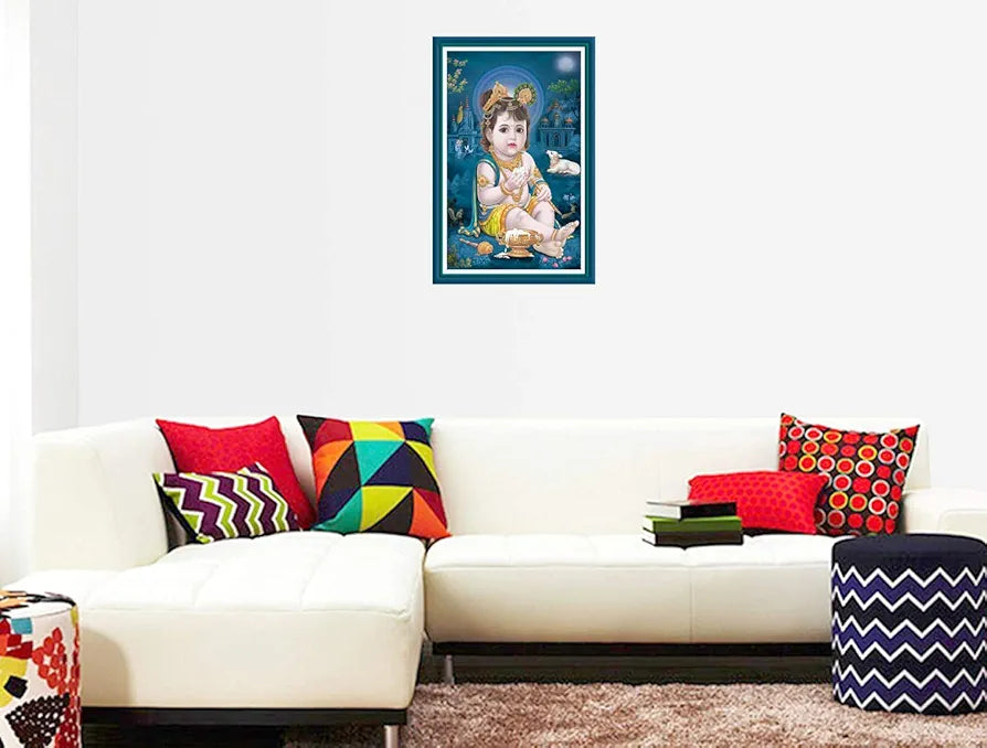 Rangoli MDF Wall Stick Decorative Panel 12x18 Wall Art P-1 Design-7