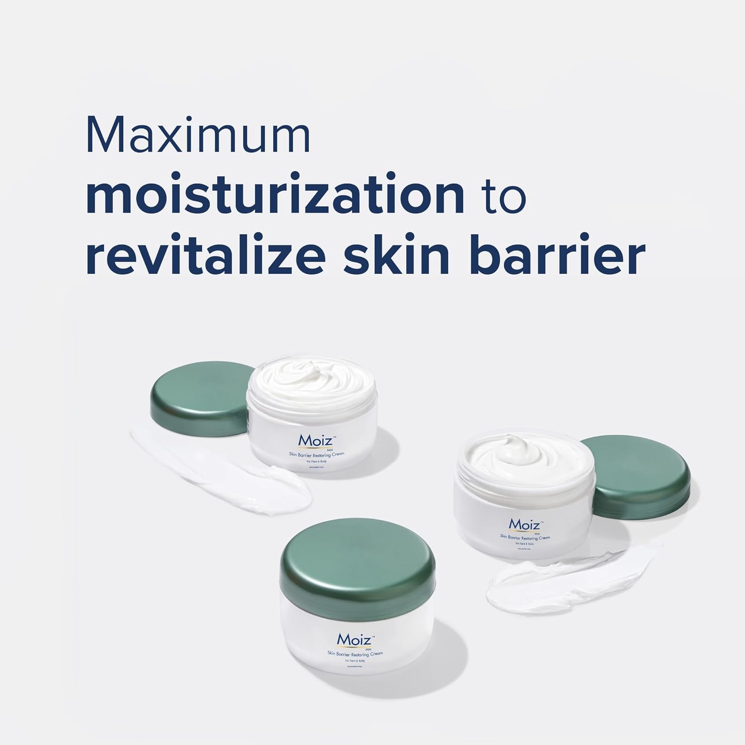 Moiz MM Skin Barrier Restoring Cream | For Very Dry & Sensitive Skin | Shea Butter & Vitamin E | Dermatologically Tested