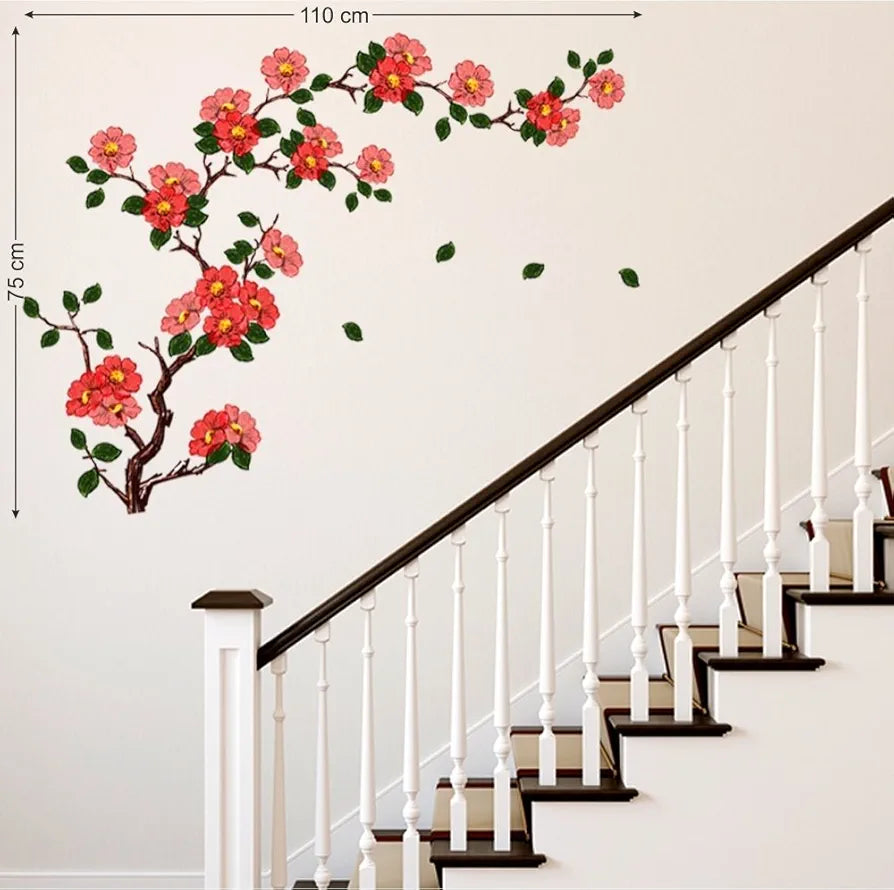 Decals Design Floral Branch Antique Flowers Wall Stickers
