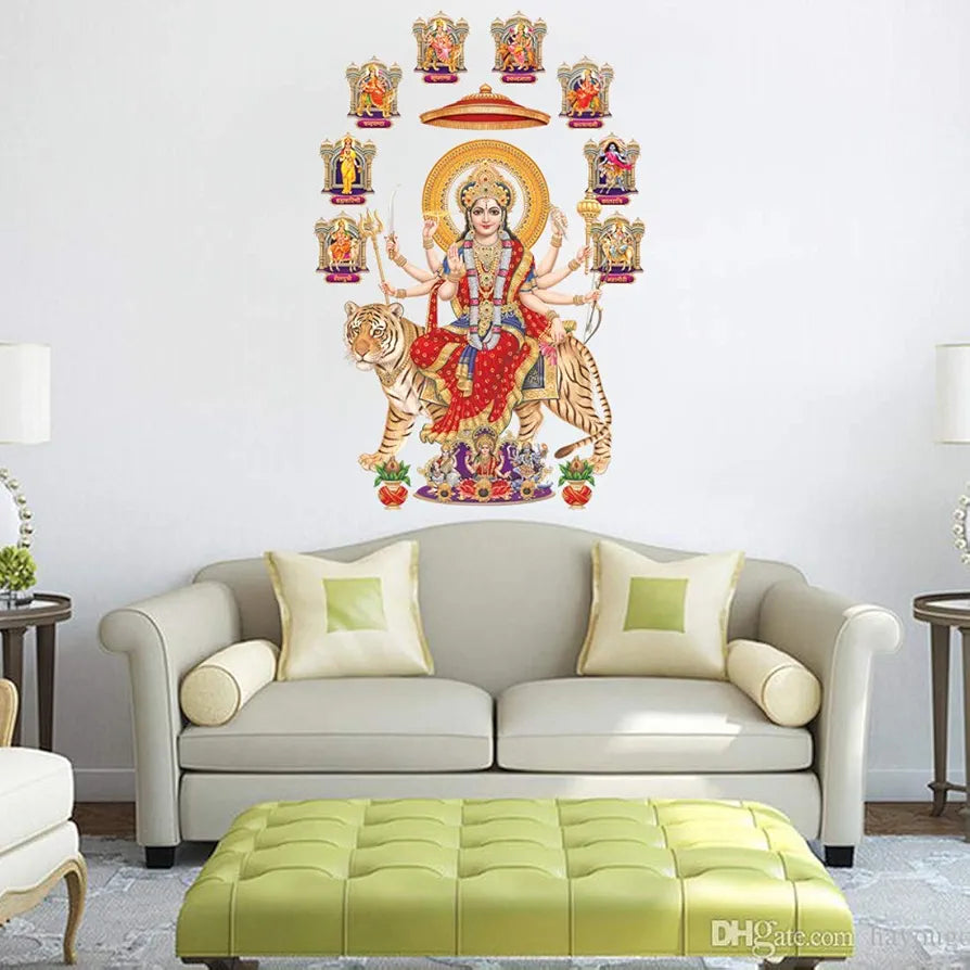 Rangoli White Glossy Vinyl Wall Sticker Premium Self-Adhesive Waterproof Decorative Parent-7 Design-13