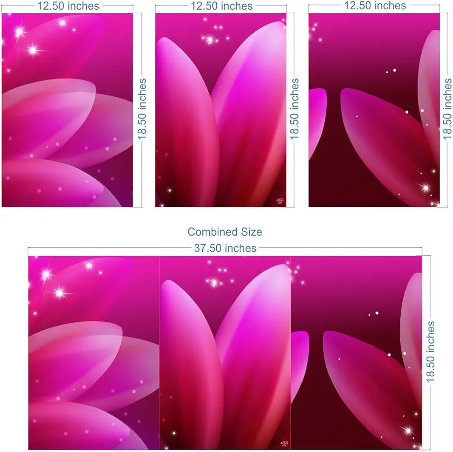 Rangoli MDF 3 Pcs Wall Poster 12x18 Inch Decorative Wall Art P-4 Design-4