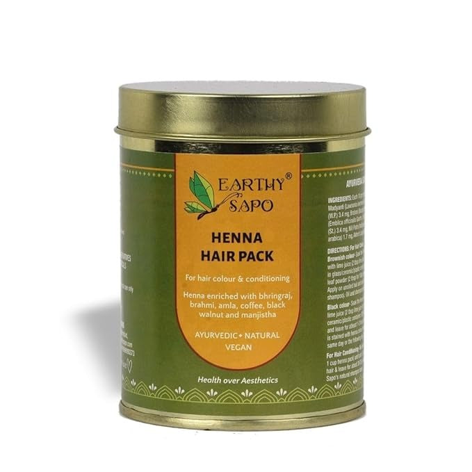 Earthy Sapo Ayurvedic Natural Henna Hair Pack - 200 gms