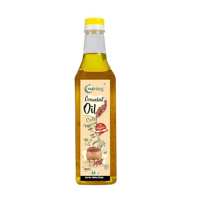 Nutriorg Cold Pressed 100% Organic Groundnut Oil - 1 Ltr