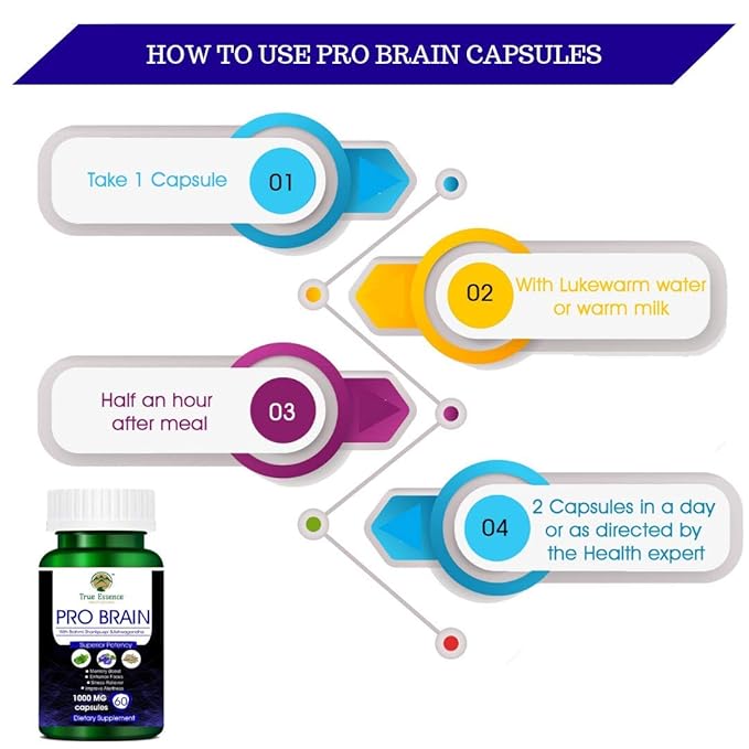 True Essence Research Foundation Pro Brain with Brahmi - 60 caps