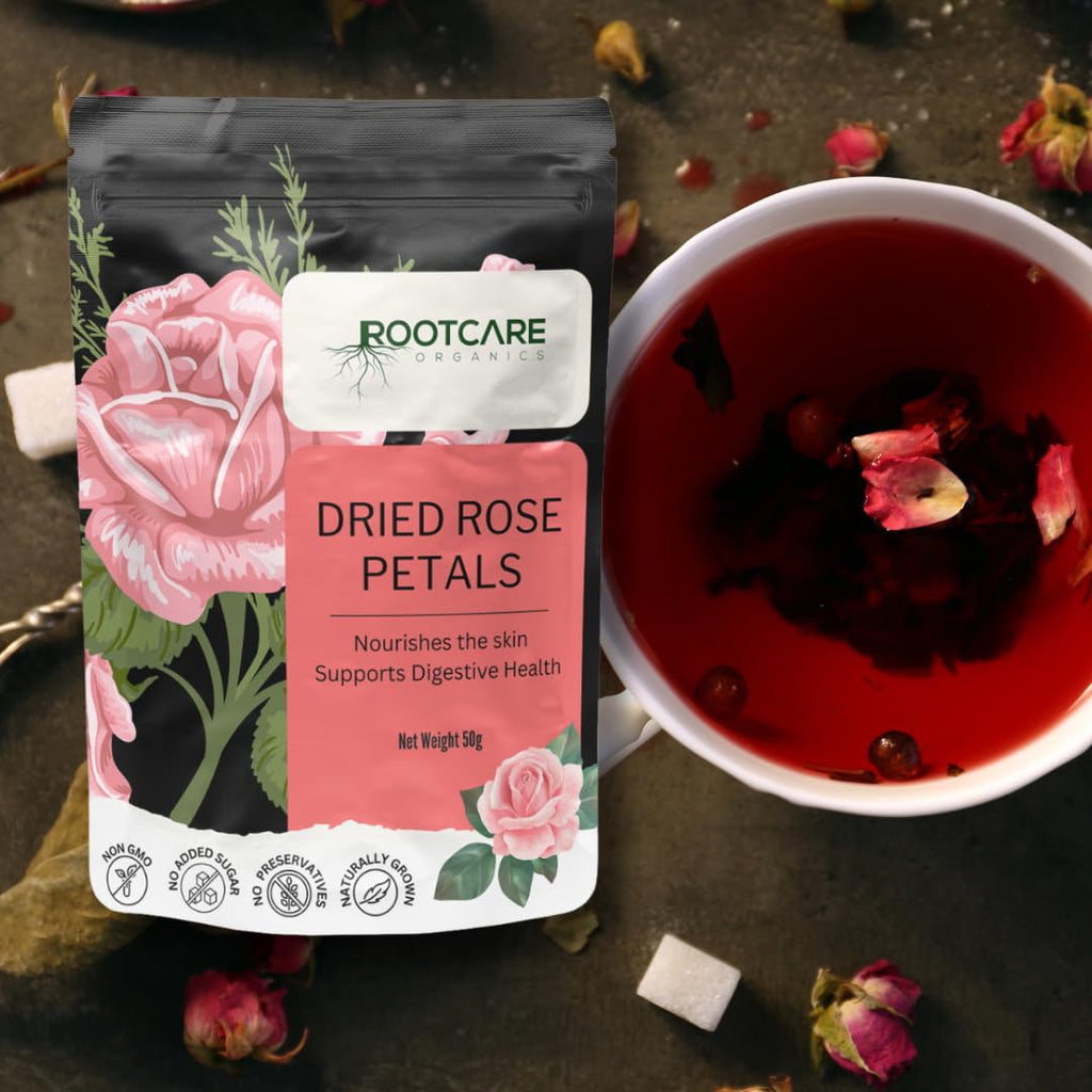 Rootcare Organics Sun Dried Rose Petals - 50 gms