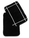 Sashaa World Microfiber Bathmat Colour Black (Pack of 2)