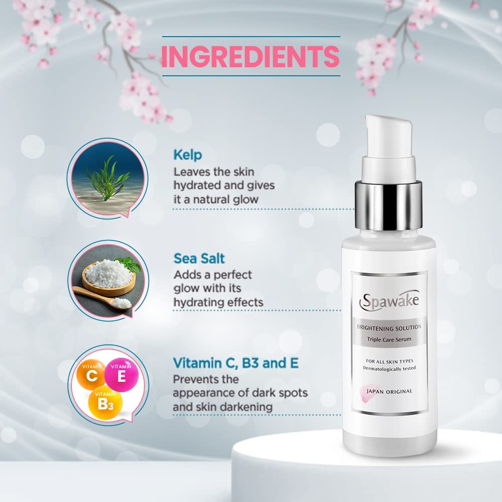 Spawake Face Serum Brightening Triple Care With Vitamin C & B3 & E - 50 ml
