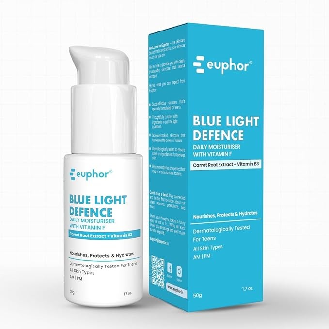 Euphor Teens Daily Light-weight Moisturizer- Blue Light Defence - 50 gms
