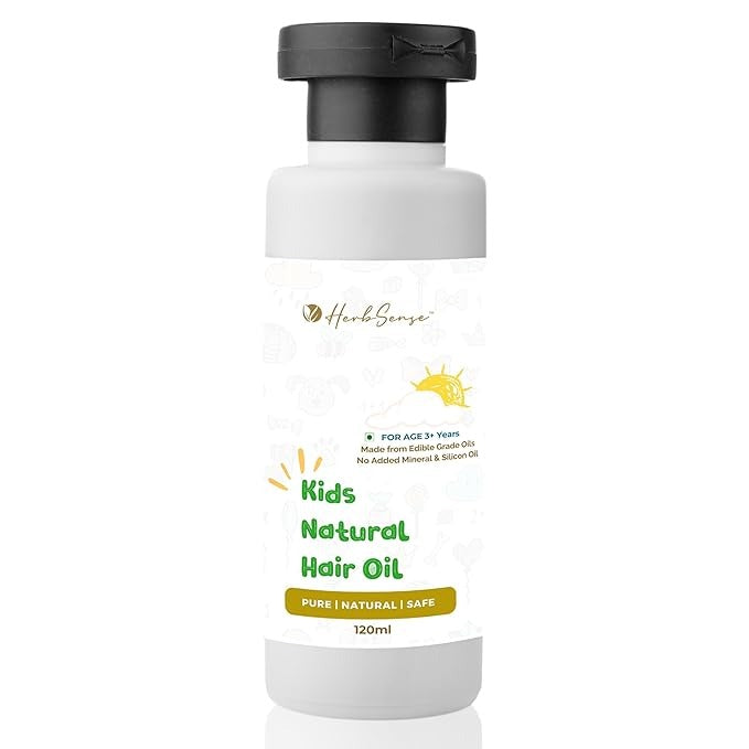 Herbsense Kids Hair Oil - Pure Blend of Wood Pressed Oils & Herbs - 120 ml