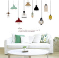 Rawpockets Vinyl Hanging Decor Light Lamps With Quote Self Adhesive Wall Sticker 10x990 mm