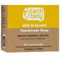 Earthbaby Natural Handmade Milk & Sandal bath soap - 100 gms (Pack of 3)