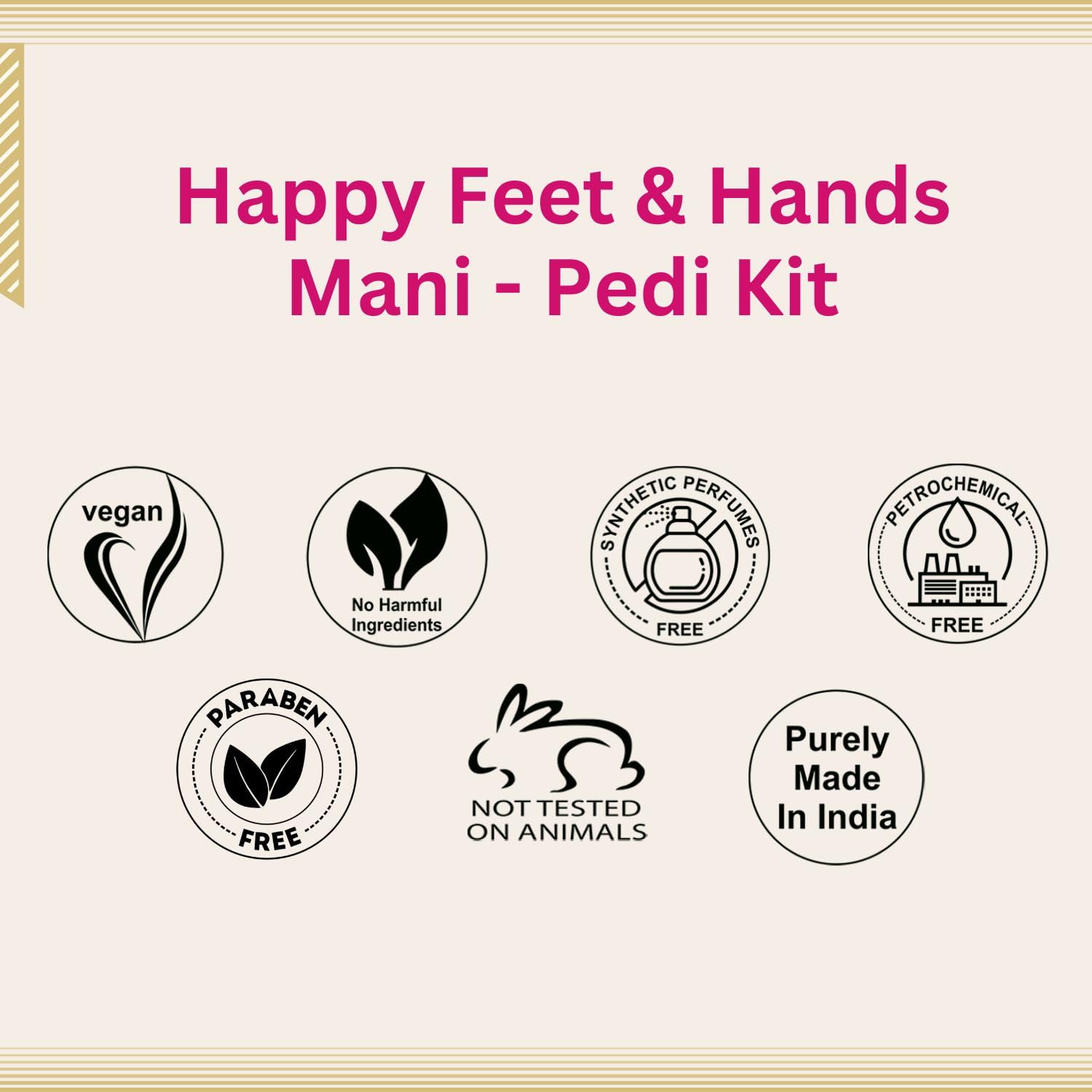 Aroma Treasures Happy Feet & Hands Manicure Pedicure Kit (33g/ml) | One-Time Use | Enriched with Pure Essential Oils | Natural Care for Soft & Refreshed Skin