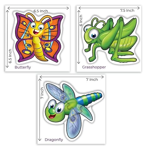 Toykraftt Toddler Puzzles Set - 3 Piece Kids Puzzle For 2-3 Years Puzzle Insects Puzzles Educational