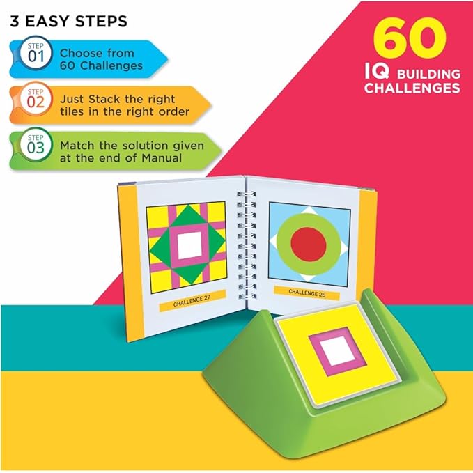 Toymate Colour Track's Junior Fun 60 Challenge IQ Building Activity Board Game