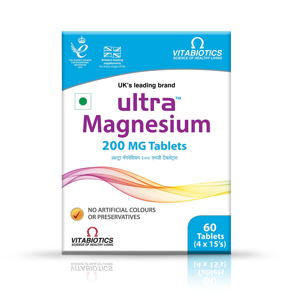 Ultra Magnesium 200 mg Tablets | Magnesium Supplement | Nutritional Supplement | Gluten Free | 60 Tablets