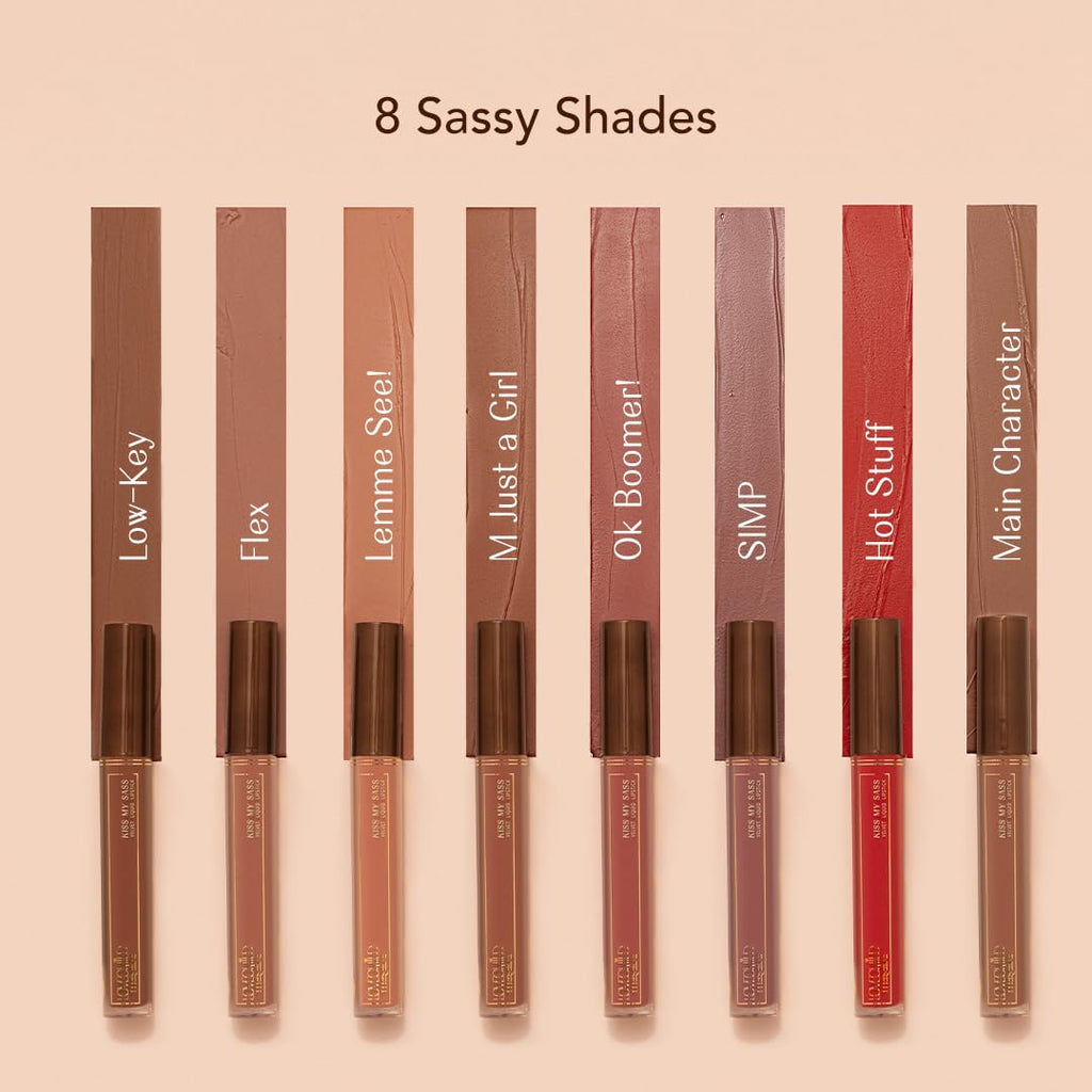 LoveChild Masaba Kiss My Sass Velvet Matte Lipstick (Mauve), Intense Color, Transfer-Proof, Hydrating with Hyaluronic Acid, Long-Lasting & Lightweight, Smooth Glide Formula, SIMP 2.5ml
