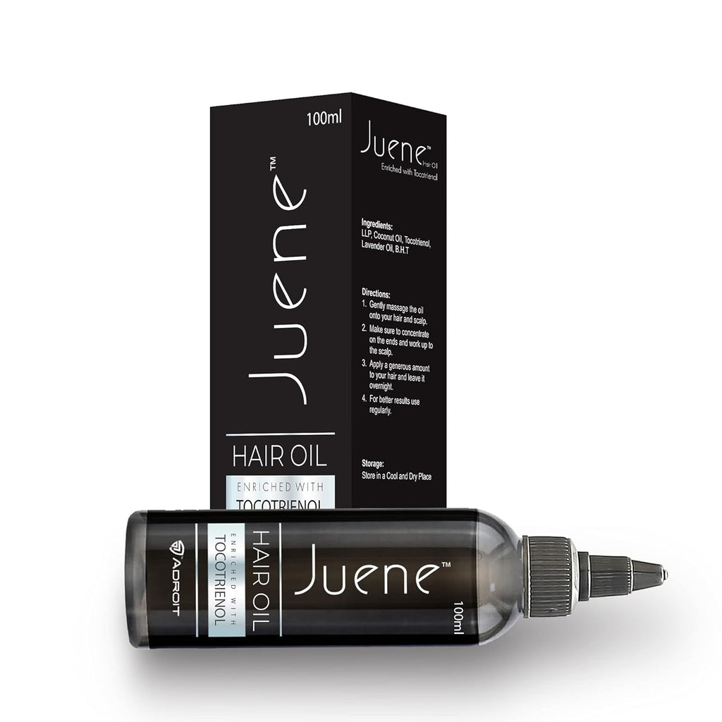 Juene Hair Oil | Enriched with Tocotrienol | Coconut Oil | Antioxidant Support | Hair Protection | Hair Protein | For Damaged Hair | Vegetarian | 100ml