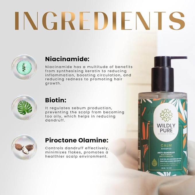 Wildly Pure Natural Anti Dandruff Shampoo  -300 ml
