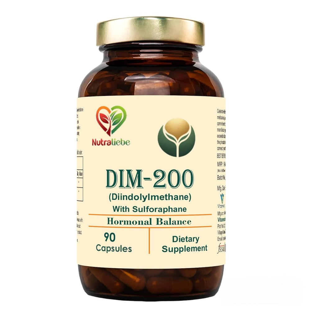 Nutraliebe DIM Supplement 200 mg, 90 Capsules, Hormonal Imbalance Support