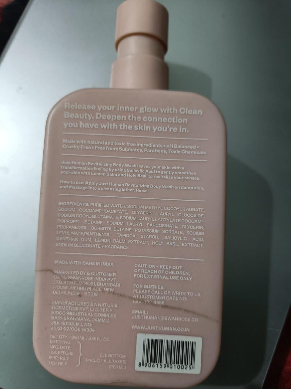 Justhuman Hair Restore Shampoo & Revitalising Body Wash Combo