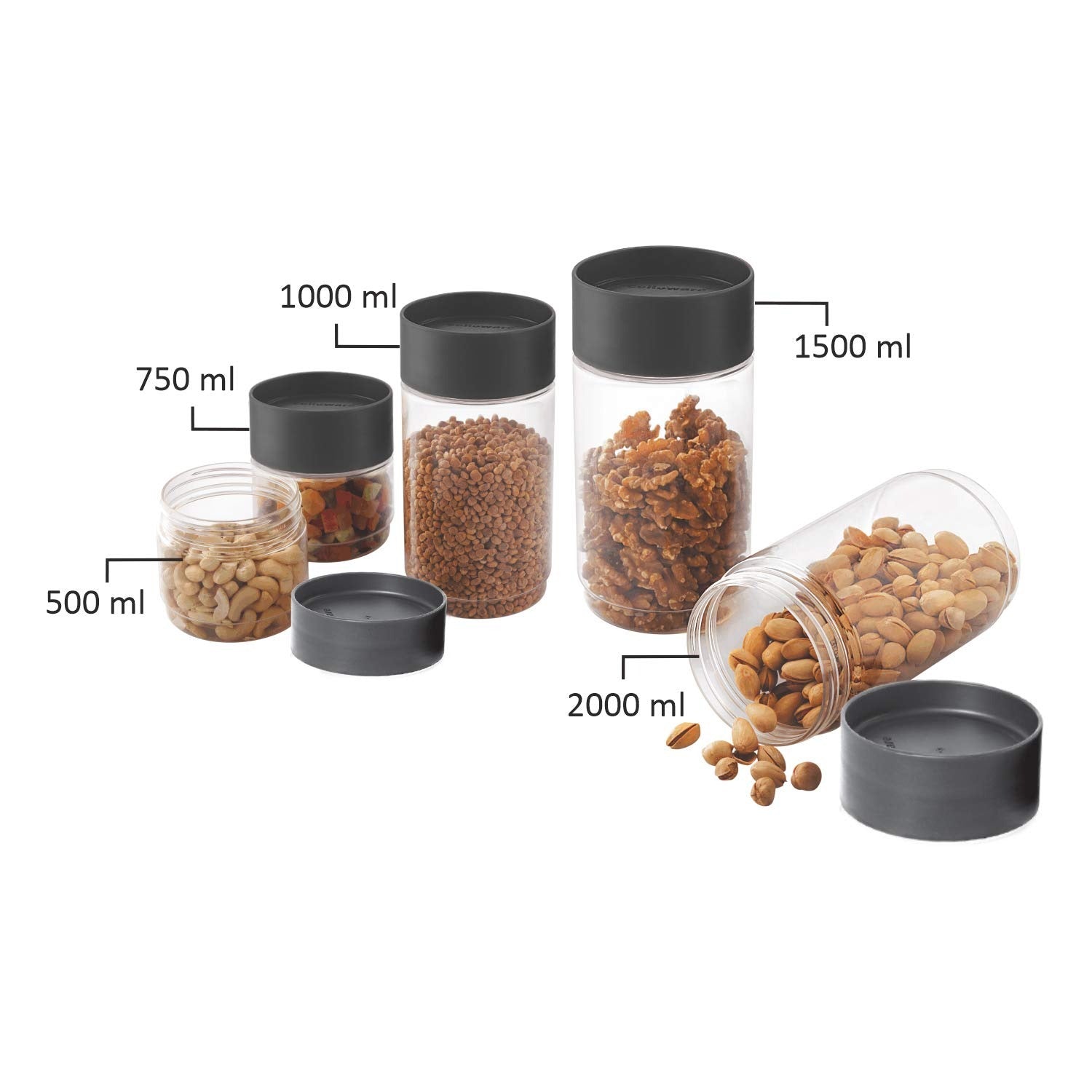 Cello Modustack Glassy Storage Jar Set