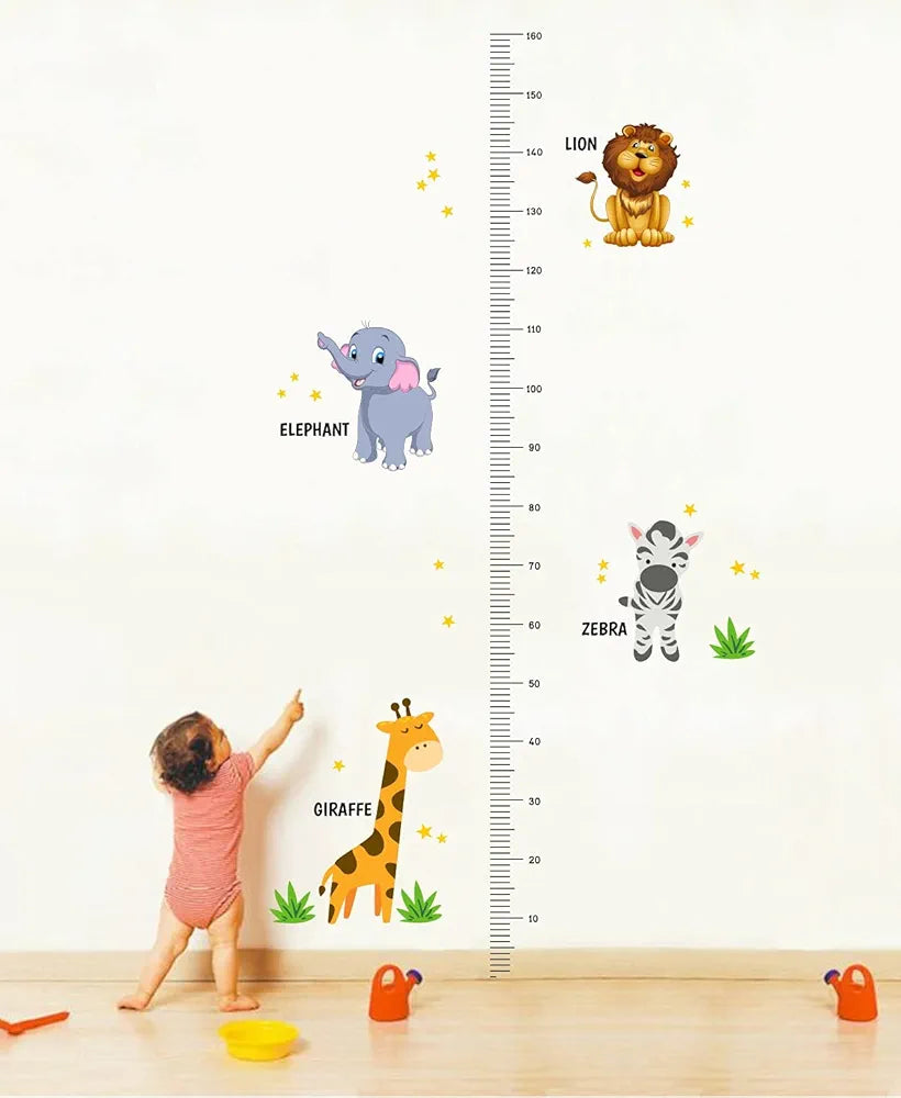 Decal O Decal Vinyl Growth Chart with Wild Animals Wall Stickers