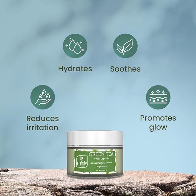 Mittiy Made Green Tea Super Light Gel Moisturizer for Face - 50 Ml
