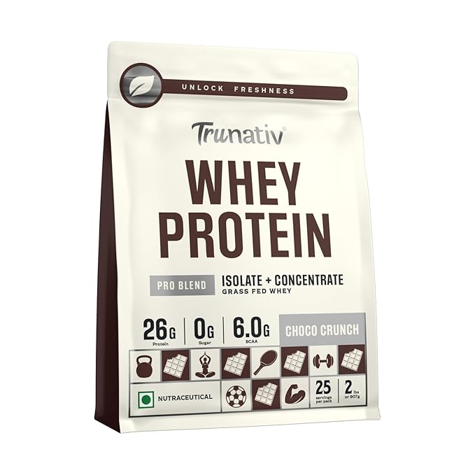 Trunativ Pro Blend Whey Protein Choco Crunch - 907 gms