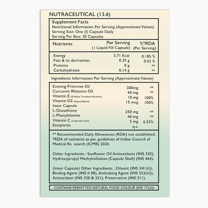 Aveil YouGlow Plus L-Glutathione Tablets - 30 Cap