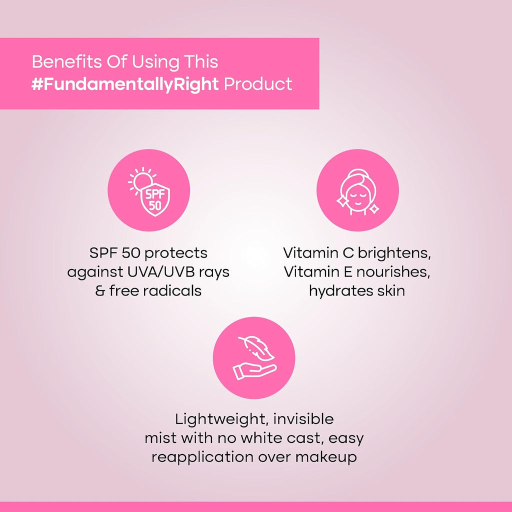 NEOLAYR Lite Invisible Mist Sunscreen SPF 50 | Weightless Spray with Vitamin C & E | Broad Spectrum UVA/UVB Protection | Hydrating & Refreshing