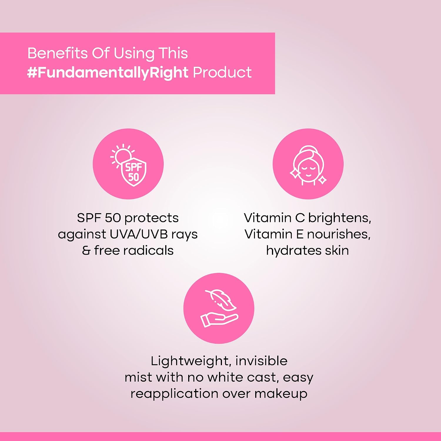 NEOLAYR Lite Invisible Mist Sunscreen SPF 50 | Weightless Spray with Vitamin C & E | Broad Spectrum UVA/UVB Protection | Hydrating & Refreshing