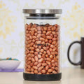 Femora Storage Jars Borosilicate Glass With Silicon Bottom Air Tight Jar With Steel Lid | 900 Ml
